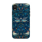 Birds - William Morris Arts and Crafts Iphone Case, Xr / Matte, Ornate Phone Case Blue Floral Bird Pattern Design