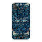 Birds William Morris Arts and Crafts Iphone Case, Xs / Matte, Ornate Phone Case Blue Floral Bird Pattern Design