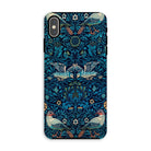 Birds - William Morris Arts and Crafts Iphone Case, Xs Max / Matte, Ornate Phone Case Blue Floral Bird Pattern Design
