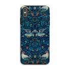 Birds William Morris Arts and Crafts Iphone Case, Xs Max / Matte, Ornate Phone Case Blue Floral Bird Pattern Design