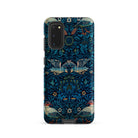 Birds William Morris Arts and Crafts Samsung Case, Galaxy S20 / Matte, Dark Blue Phone Case Symmetrical Pattern Birds Foliage