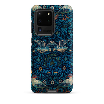 Birds - William Morris Arts and Crafts Samsung Case, Galaxy S20 Ultra / Matte, Samsung Galaxy S20 Ultra Phone Case Dark Blue
