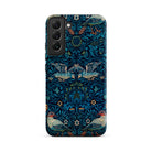 Birds William Morris Arts and Crafts Samsung Case, Galaxy S22 Plus / Matte, Dark Blue Smartphone Case Pattern Birds Foliage