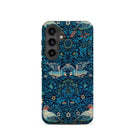 Birds William Morris Arts and Crafts Samsung Case, Galaxy S24 / Matte, Phone Case Blue Patterned Design Birds Foliage