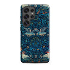 Birds William Morris Arts and Crafts Samsung Case, Galaxy S25 Ultra / Matte, Smartphone Case Blue Teal Bird Botanical Pattern