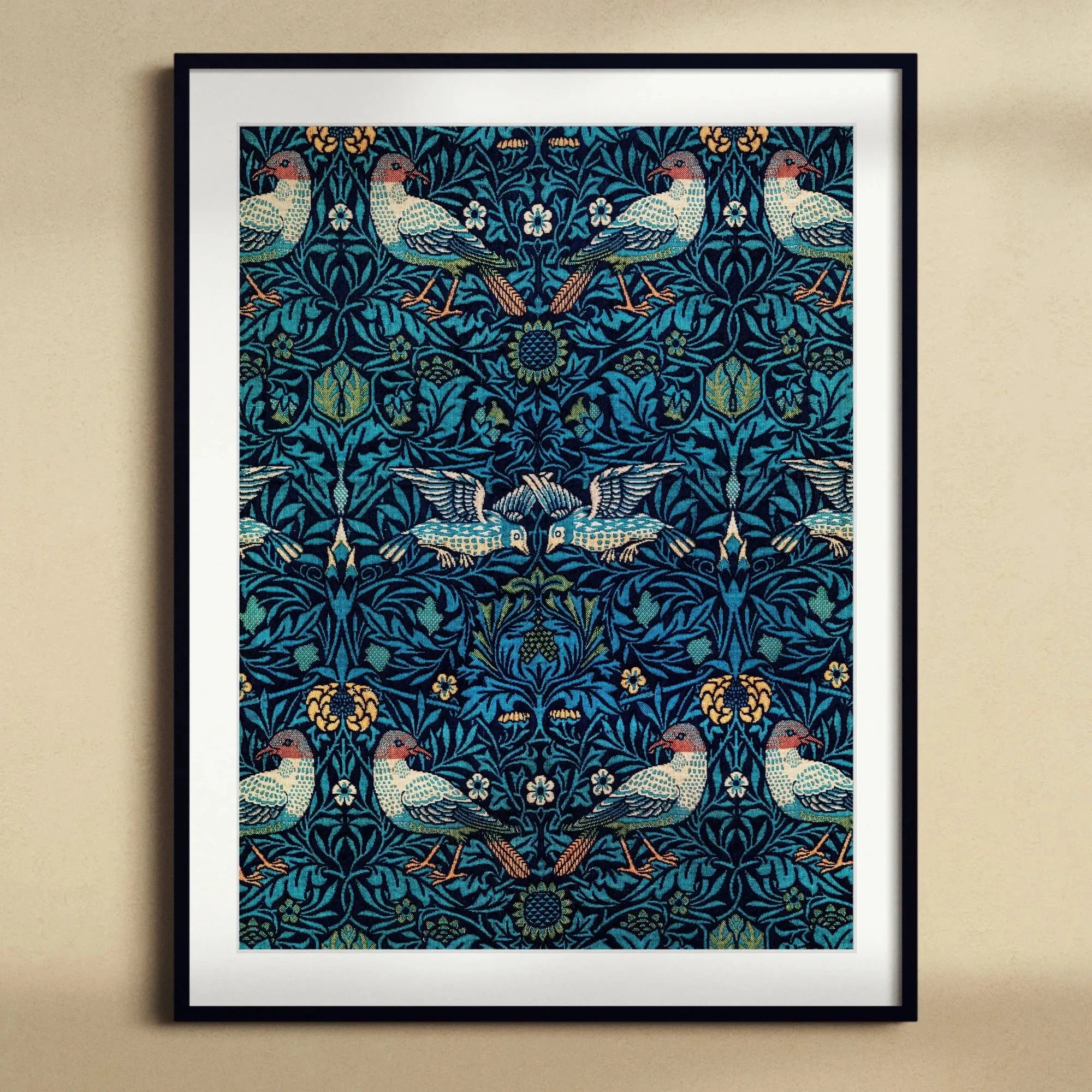 Birds By William Morris Framed & Mounted Print - Posters Prints & Visual Artwork - Aesthetic Art