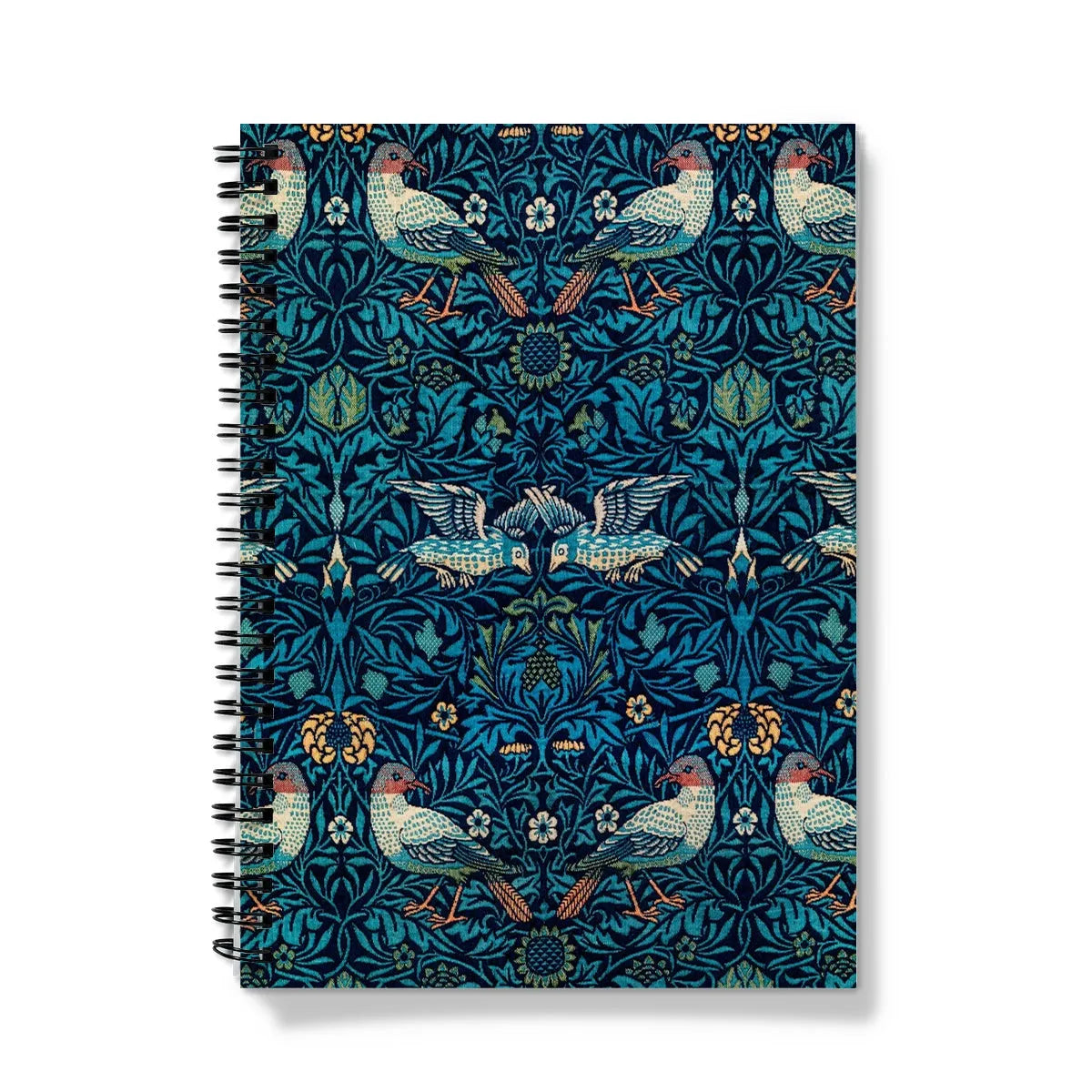 Birds By William Morris Notebook - A5 - Graph Paper - Notebooks & Notepads - Aesthetic Art
