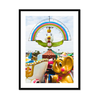 Birdsong Giclée Print, Colorful Amusement Park Ride