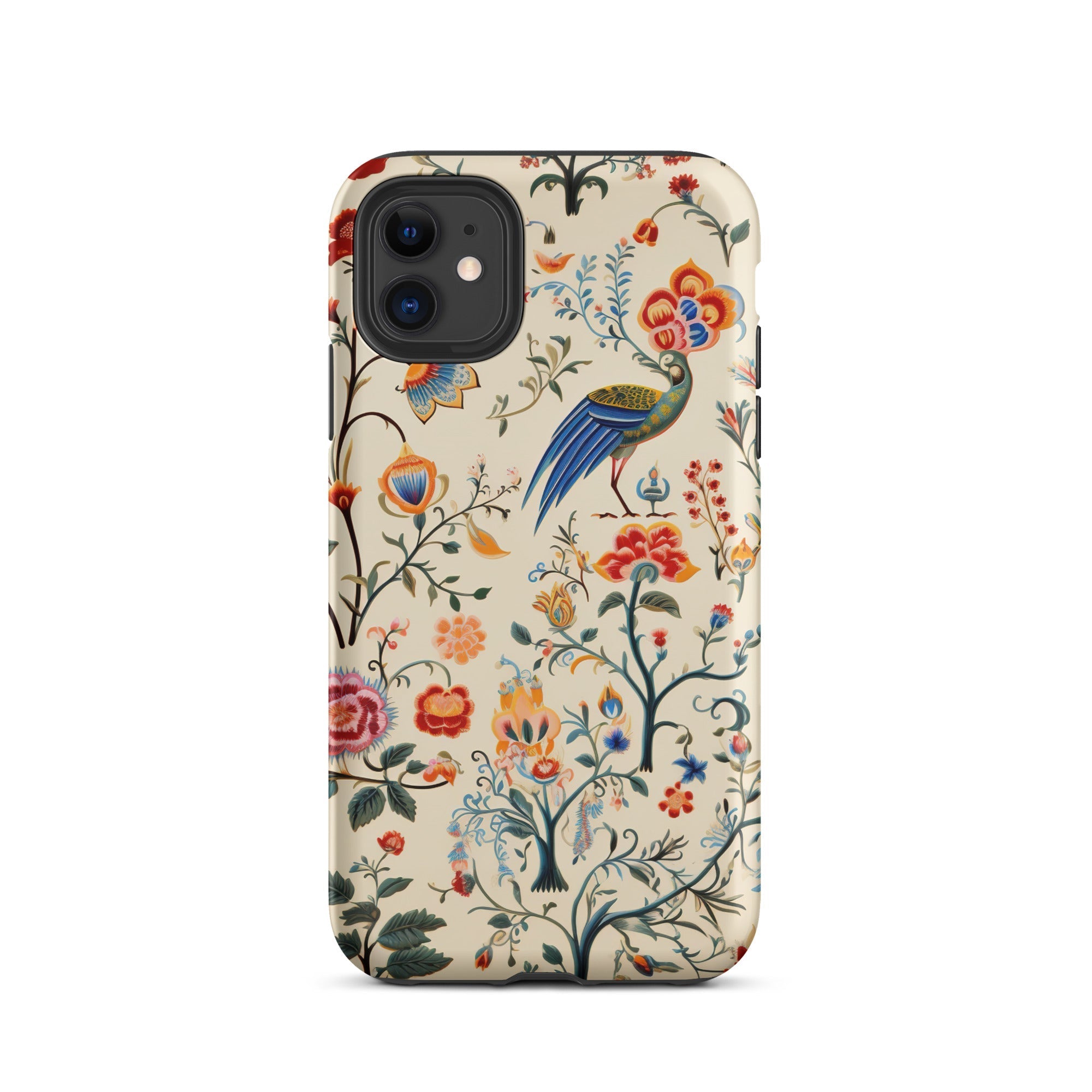 Birdwatchers Kitsch Bird Art Iphone Case, 11 / Matte, Floral Peacock Phone Case