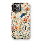 Birdwatchers - Kitsch Bird Art Iphone Case, 11 Pro / Matte, Floral Patterned Iphone Case Colorful Flowers Plants Peacock