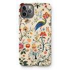 Birdwatchers - Kitsch Bird Art Iphone Case, 11 Pro Max / Matte, Floral Bird Patterned Iphone Case Colorful Whimsical Design