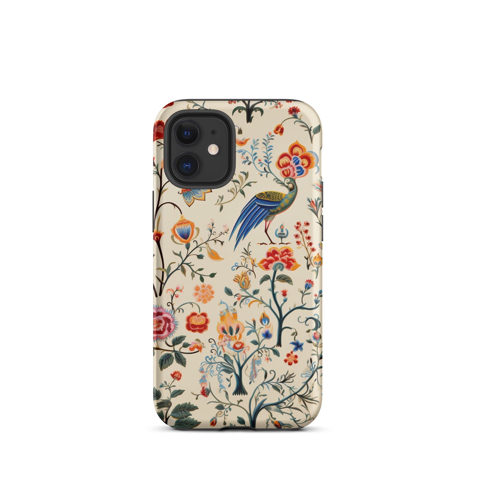 Birdwatchers Kitsch Bird Art Iphone Case, 12 Mini / Matte, Floral Peacock Patterned Phone Case