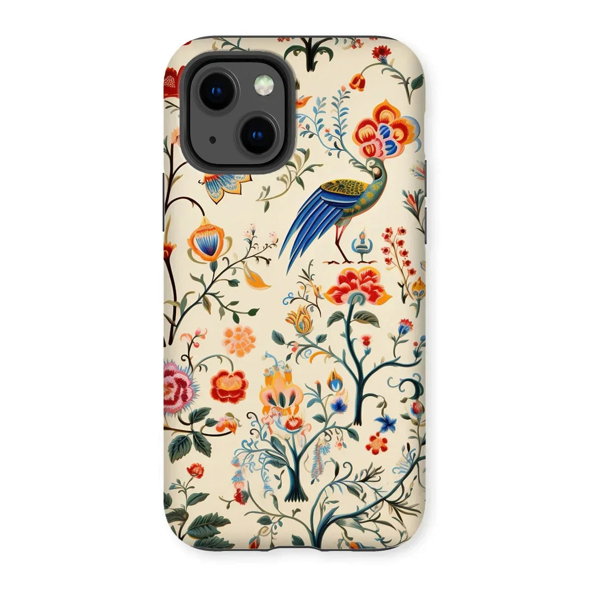 Birdwatchers - Kitsch Bird Art Iphone Case, 13 / Matte, Floral Bird Patterned Phone Case Colorful Ornate Design