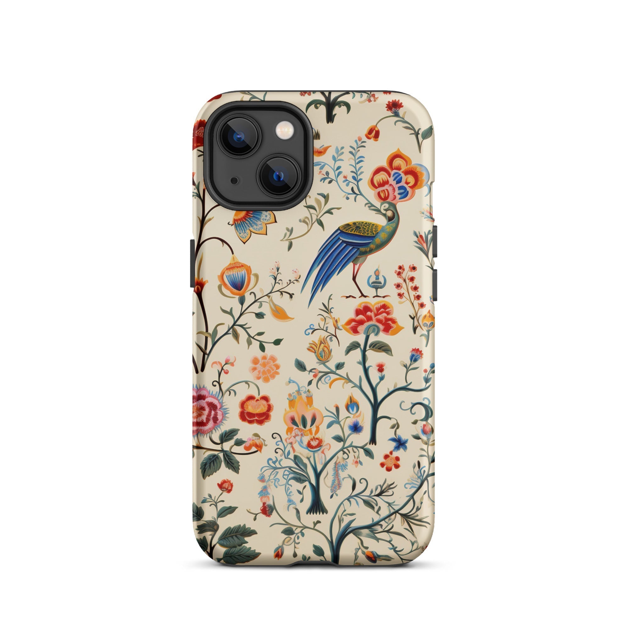Birdwatchers Kitsch Bird Art Iphone Case, 13 / Matte, Floral Peacock Phone Case