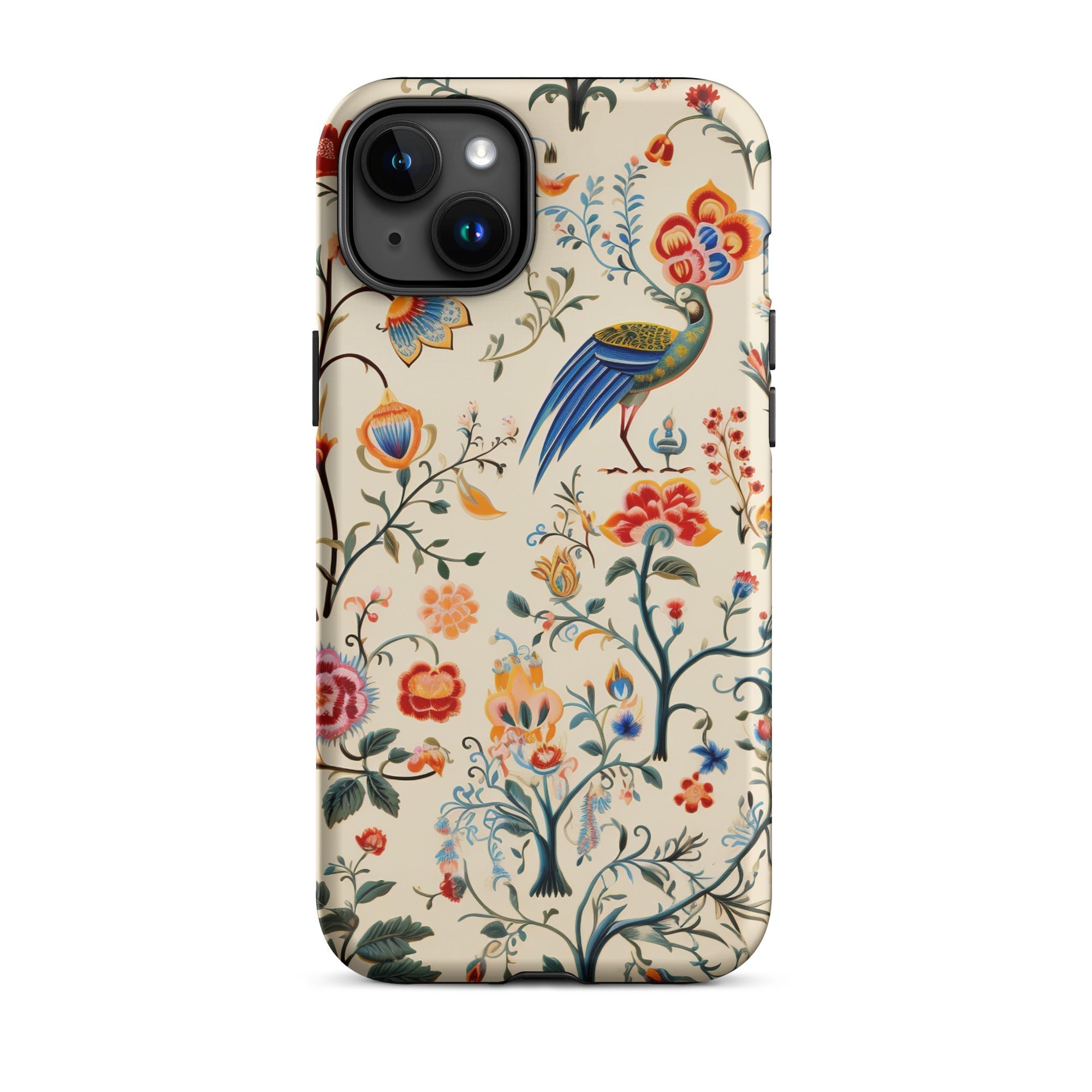 Birdwatchers - Kitsch Bird Art Iphone Case, 15 Plus / Tough Phone, Floral Patterned Phone Case