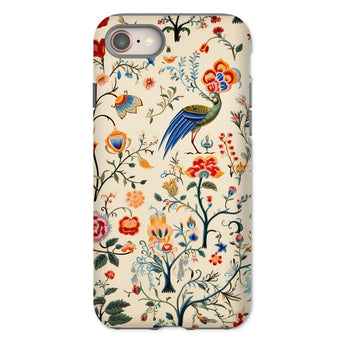 Birdwatchers - Kitsch Bird Art Iphone Case, 8 / Matte, Colorful Floral Bird Patterned Phone Case Vintage Aesthetic
