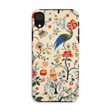 Birdwatchers - Kitsch Bird Art Iphone Case, Xr / Matte, Decorative Phone Case Colorful Floral Peacock Pattern