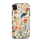 Birdwatchers Kitsch Bird Art Iphone Case, Xr / Matte, Decorative Phone Case Colorful Floral Peacock Pattern