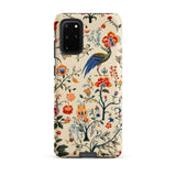 Birdwatchers - Kitsch Bird Art Samsung Case, Galaxy S20 Plus / Matte, Phone Case Colorful Peacock Floral Pattern Cream Background