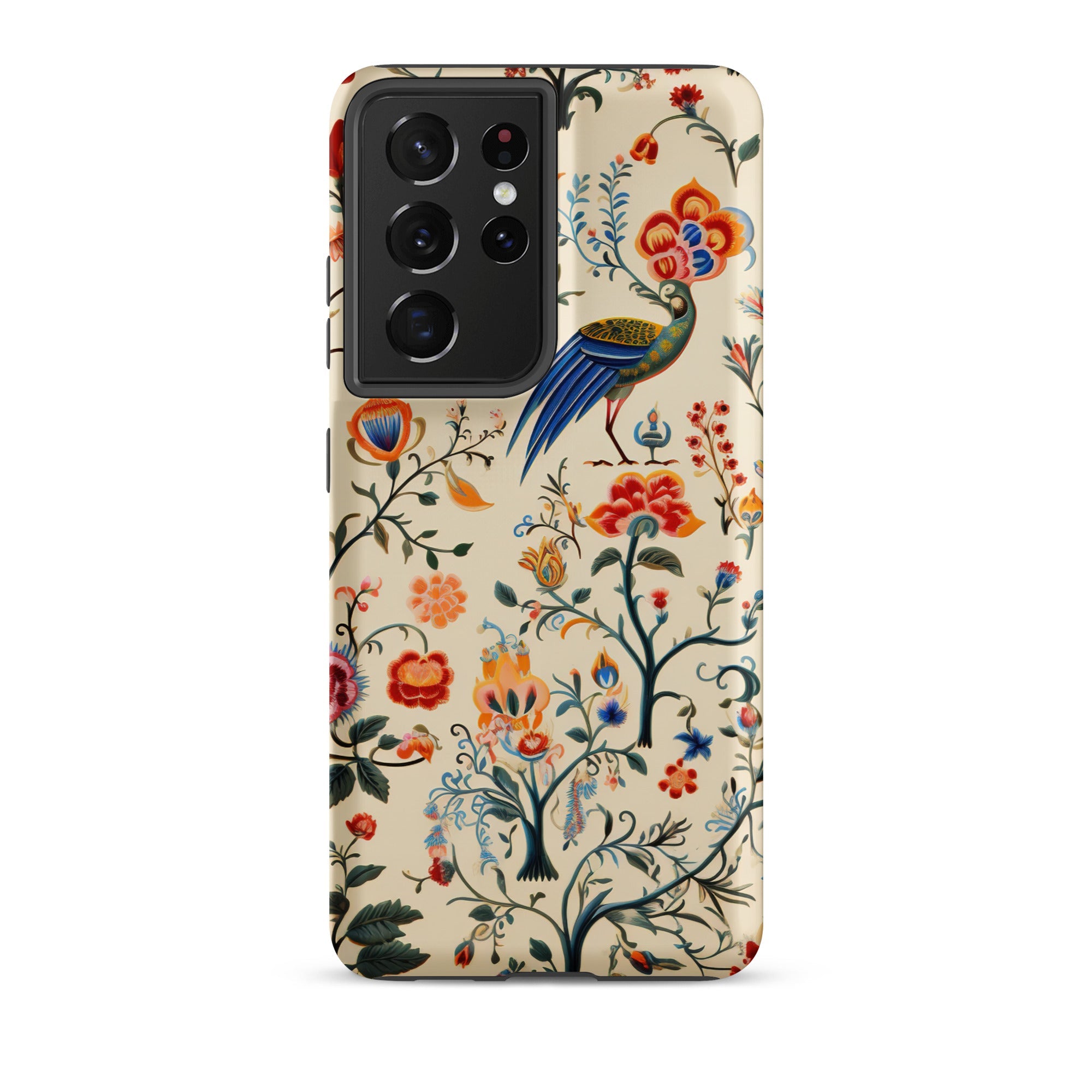 Birdwatchers Kitsch Bird Art Samsung Case, Galaxy S21 Ultra / Matte, Phone Case Colorful Floral Bird Pattern
