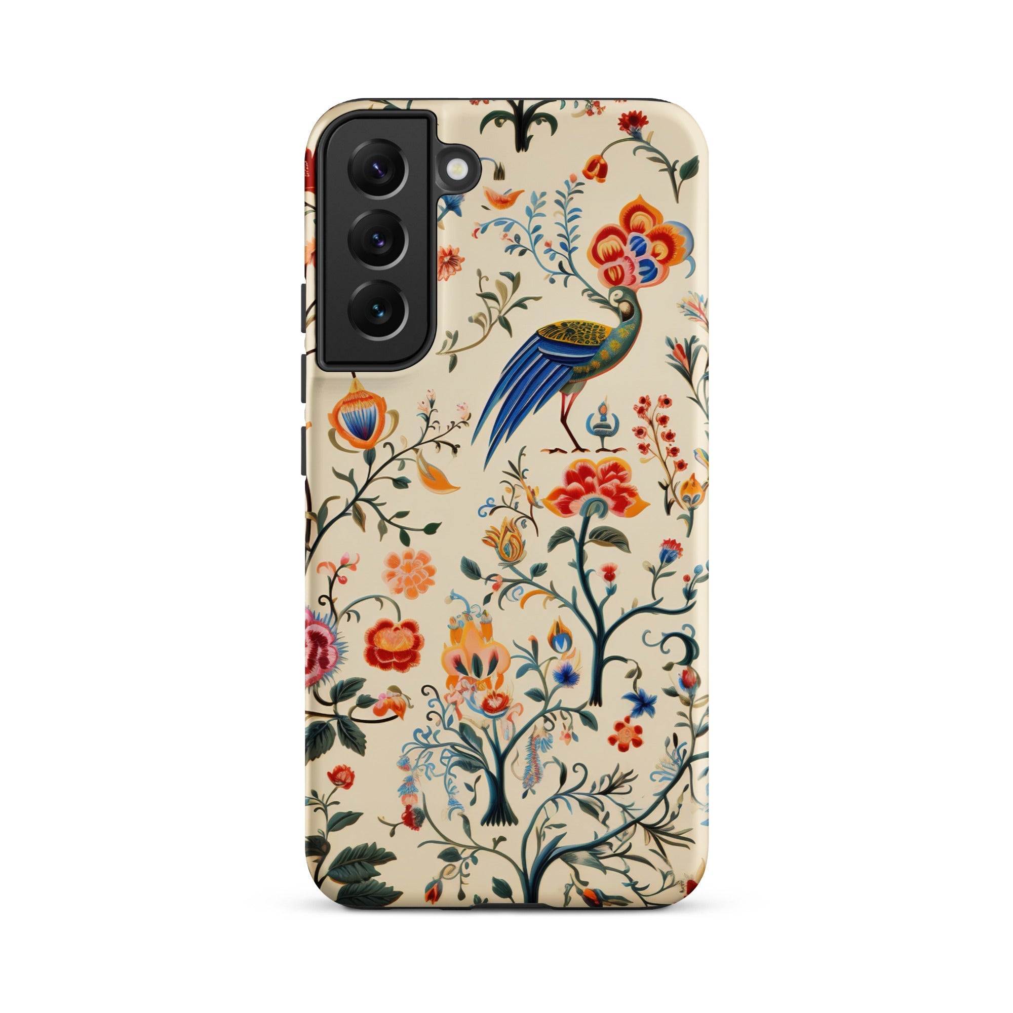 Birdwatchers Kitsch Bird Art Samsung Case, Galaxy S22 Plus / Matte, Smartphone Case Colorful Floral Bird Pattern