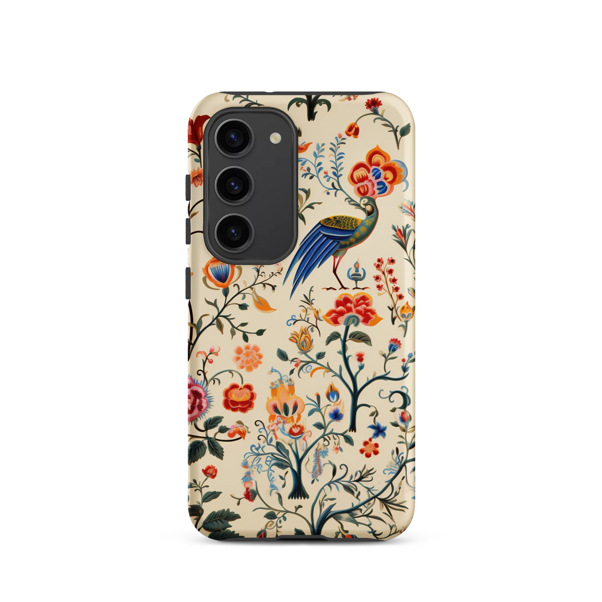 Birdwatchers Kitsch Bird Art Samsung Case, Galaxy S23 / Matte, Phone Case Colorful Floral Bird Pattern