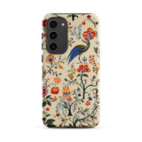 Birdwatchers - Kitsch Bird Art Samsung Case, Galaxy S23 Plus / Matte, Smartphone Case Colorful Floral Bird Pattern