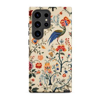 Birdwatchers - Kitsch Bird Art Samsung Case, Galaxy S24 Ultra / Matte, Smartphone Case Multi-color Floral Bird Pattern