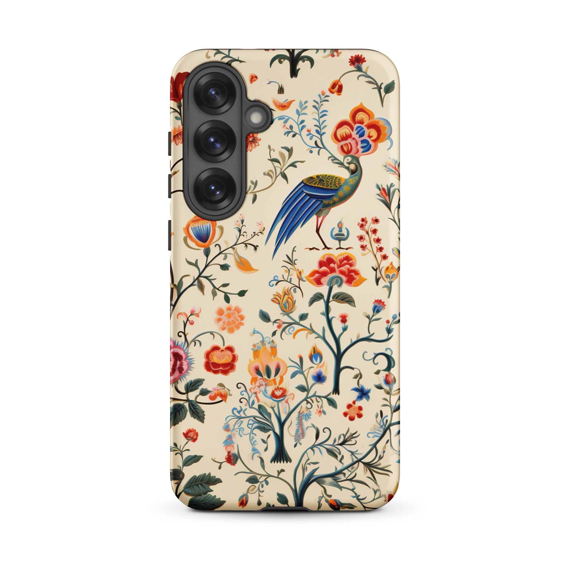 Birdwatchers Kitsch Bird Art Samsung Case, Galaxy S25 Plus / Matte, Phone Case Colorful Bird Floral Pattern