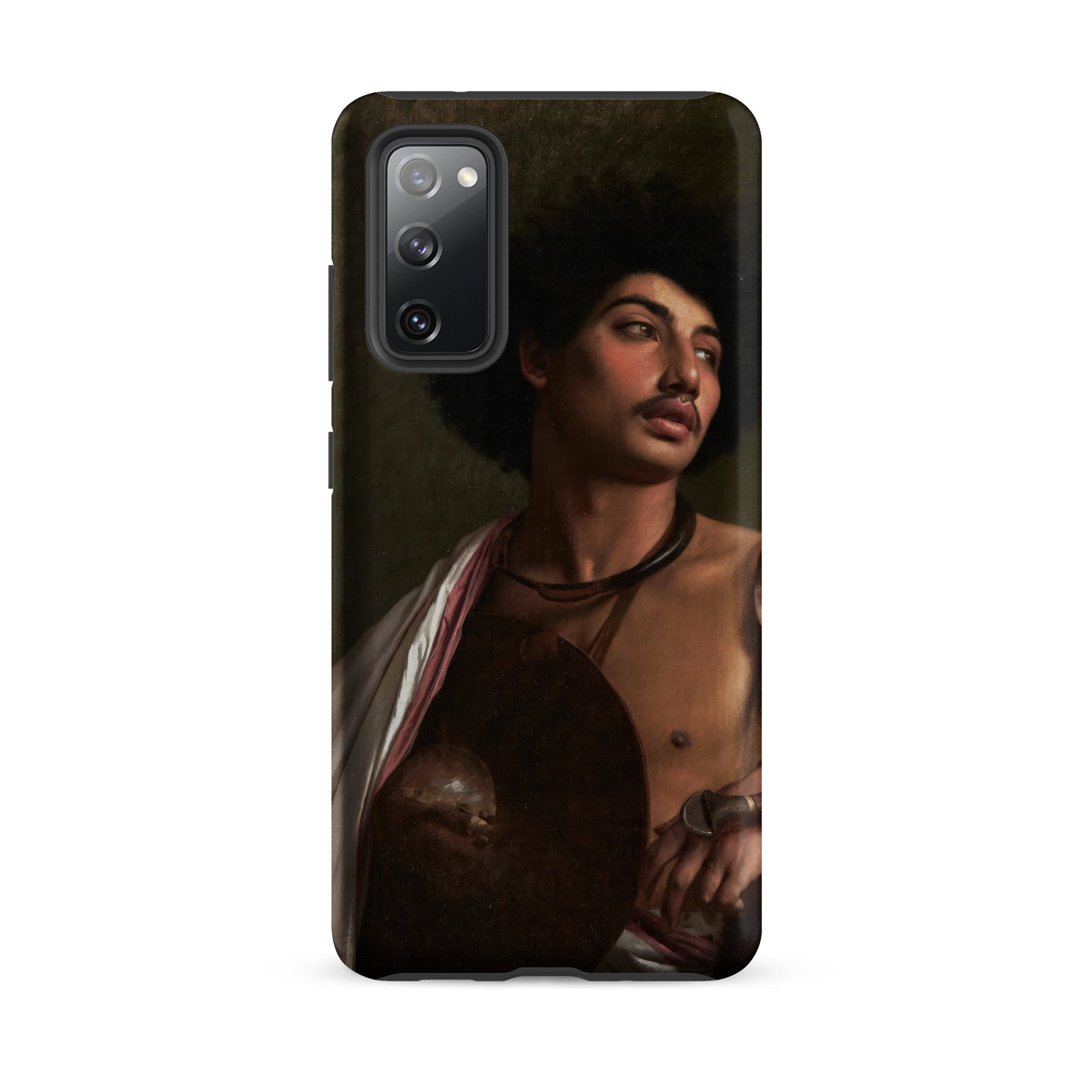 A Bischari Warrior Jean Leeon Gerome Samsung Case, Galaxy S20 Fe / Matte, Black Smartphone Case Classical Portrait Man Afro
