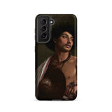 A Bischari Warrior - Jean-leeon Gerome Samsung Case, Galaxy S21 / Matte, Black Smartphone Case Classical Painting Man Afro