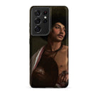 A Bischari Warrior Jean Leeon Gerome Samsung Case, Galaxy S21 Ultra / Matte, Black Phone Case Stylized Portrait Man Dark Curly