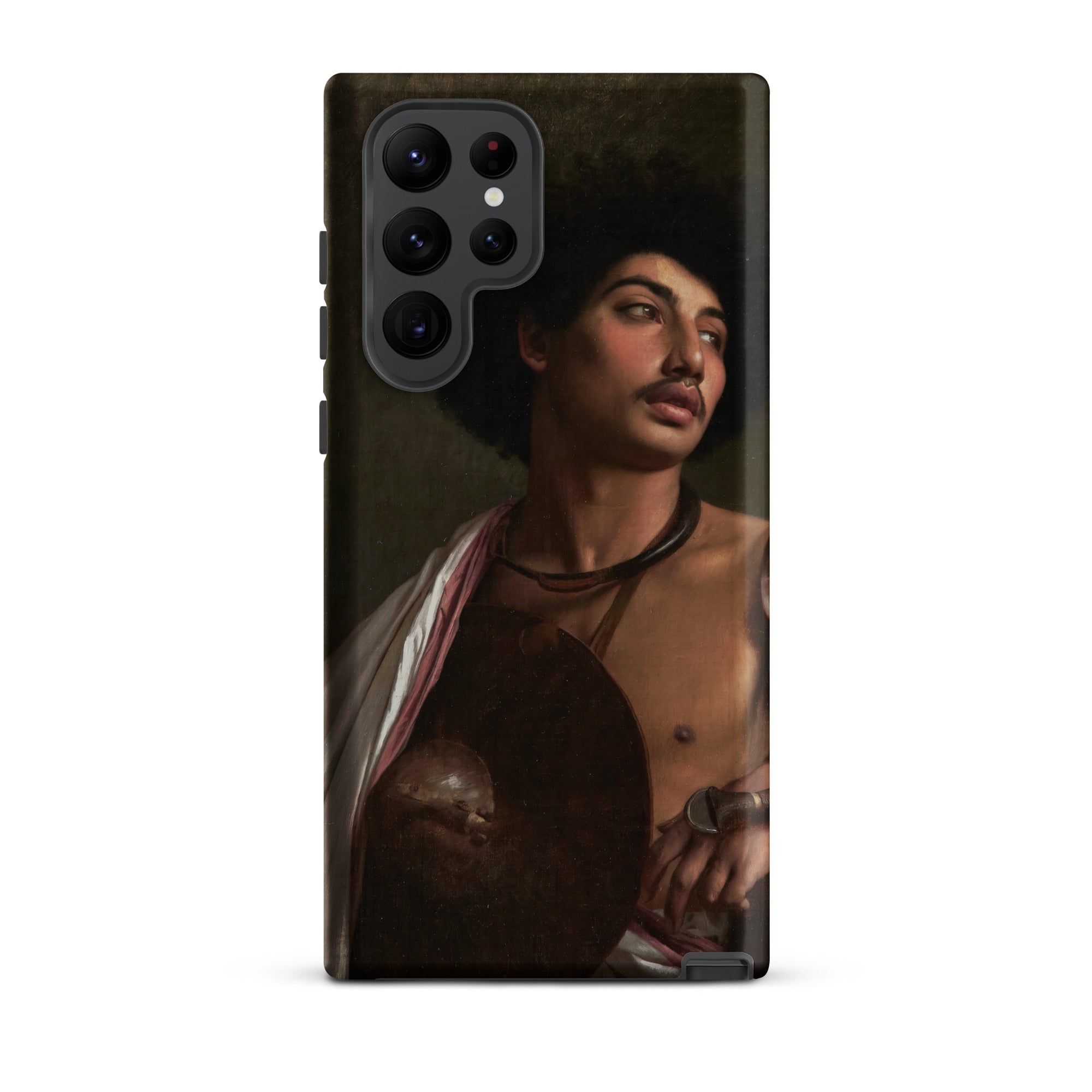 A Bischari Warrior Jean Leeon Gerome Samsung Case, Galaxy S22 Ultra / Matte, Black Smartphone Case Classical Portrait Painting Man