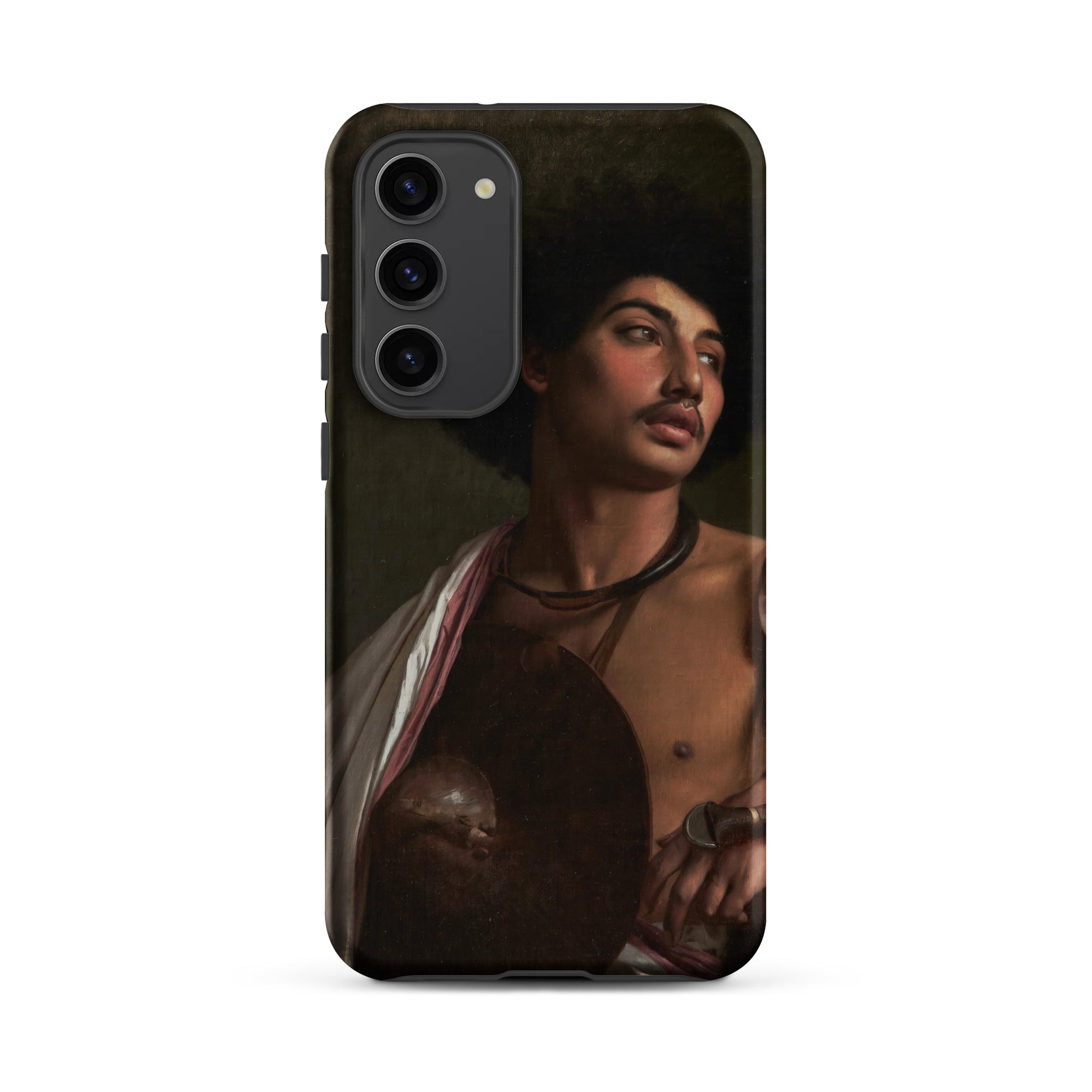 A Bischari Warrior Jean Leeon Gerome Samsung Case, Galaxy S23 Plus / Matte, Smartphone Case Classical Painting Man Dark Curly Hair