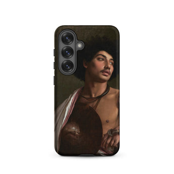 A Bischari Warrior - Jean-leeon Gerome Samsung Case, Galaxy S25 / Matte, Black Smartphone Case Painting Man