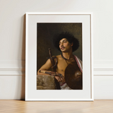 A Bischari Warrior - Jean-leon Gerome Kunstdruck / Leinwand, 12x16’’ / 31x41cm / Weißer Rahmen / Passepartout, Poster-Drucke & visuelle Kunstwerke, Toby