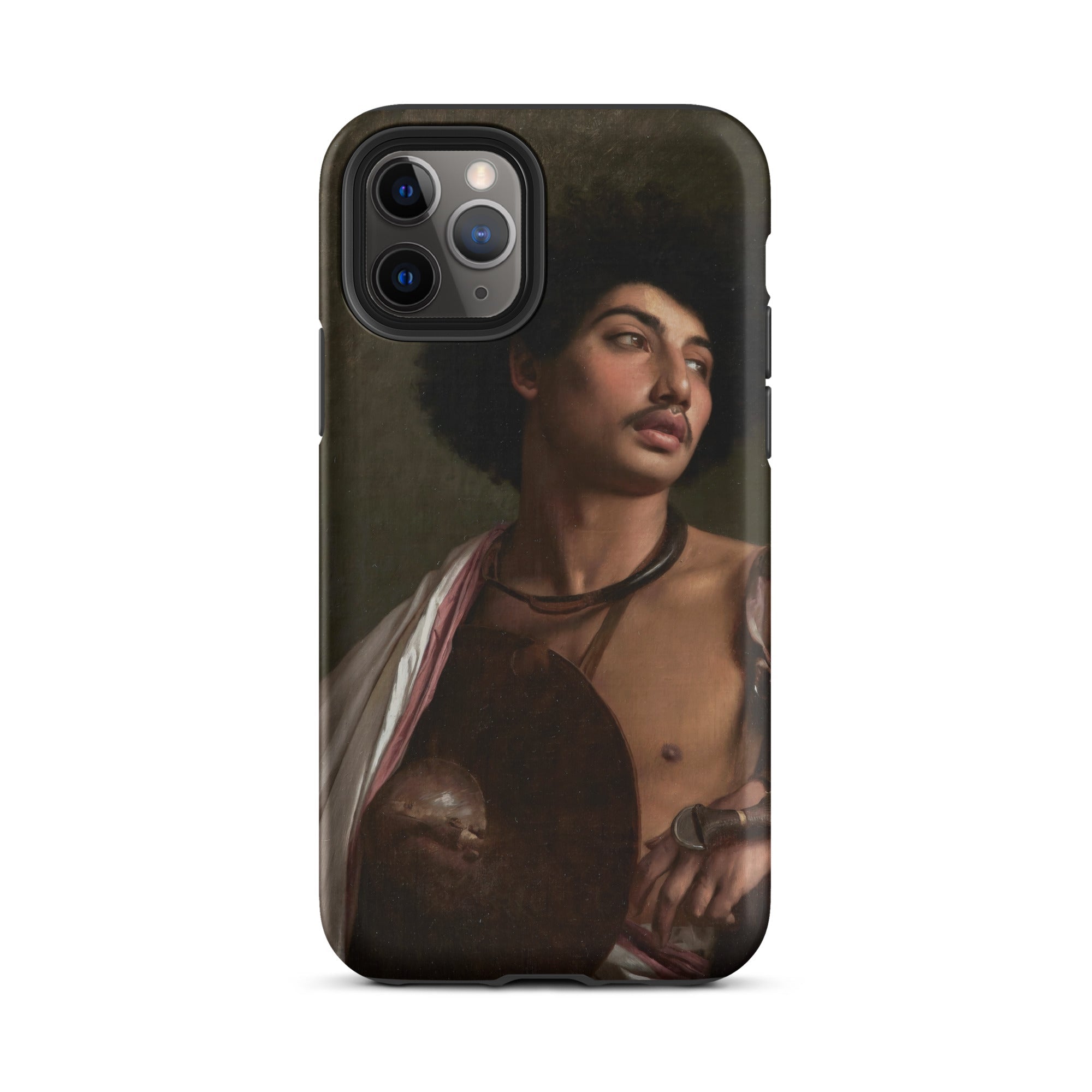 A Bischari Warrior Jean Leon Gerome Iphone Case, 11 Pro / Matte, Black Iphone Case Painting Man Dark Curly Hair