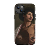 A Bischari Warrior - Jean-leon Gerome Iphone Case, 14 Plus / Matte, Black Phone Case Portrait Person Dark Curly Hair