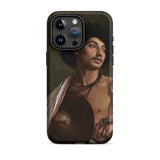 A Bischari Warrior - Jean-leon Gerome Iphone Case, 15 Pro Max / Matte, Smartphone Case Portrait Man Afro
