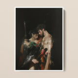 Black Bird - Greco-queer Gay Myth Art Print / Canvas, 12x16’’ / 31x41cm / White Frame, Posters Prints & Visual Artwork, Toby Leon