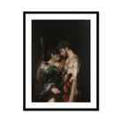 Black Bird - Greco-queer Gay Myth Art Print, Framed Painting Two Men