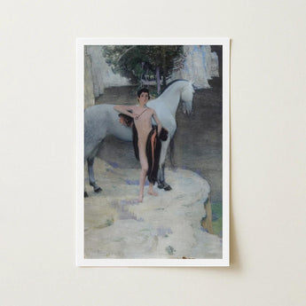Black Lake - Jan Priesler Art Print / Canvas Framed Reproduction Painting White Horse édouard Manet Nude, Prints