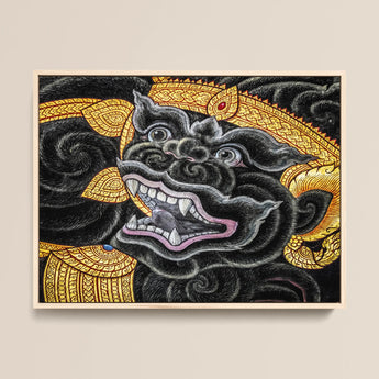 Black Monkey Magic - Traditional Thai Myth Art Print / Canvas Ferocious Simian Deity, Ramakien Epics Prints