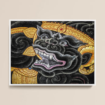 Black Monkey Magic - Traditional Thai Myth Art Print / Canvas Ferocious Simian Deity, Ramakien Epics Prints