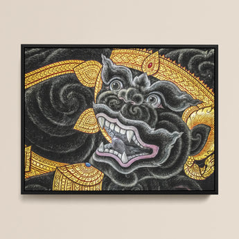 Black Monkey Magic - Stampa d’arte del mito tradizionale thailandese / Tela, 16x12’’ / 41x31cm / Cornice, poster, stampe e opere d’arte visiva, Toby Leon