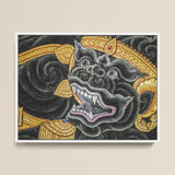 Black Monkey Magic - Traditional Thai Myth Art Print / Canvas, 16x12’’ / 41x31cm / White Frame, Posters Prints & Visual Artwork, Toby Leon