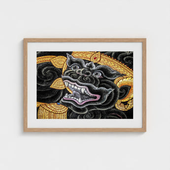Black Monkey Magic - Traditional Thai Myth Art Print / Canvas Ferocious Simian Deity, Ramakien Epics Prints