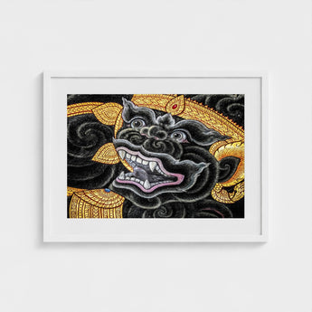 Black Monkey Magic - Traditional Thai Myth Art Print / Canvas Ferocious Simian Deity, Ramakien Epics Prints