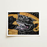 Black Monkey Magic - Traditional Thai Myth Art Print / Canvas Ferocious Simian Deity, Ramakien Epics Prints