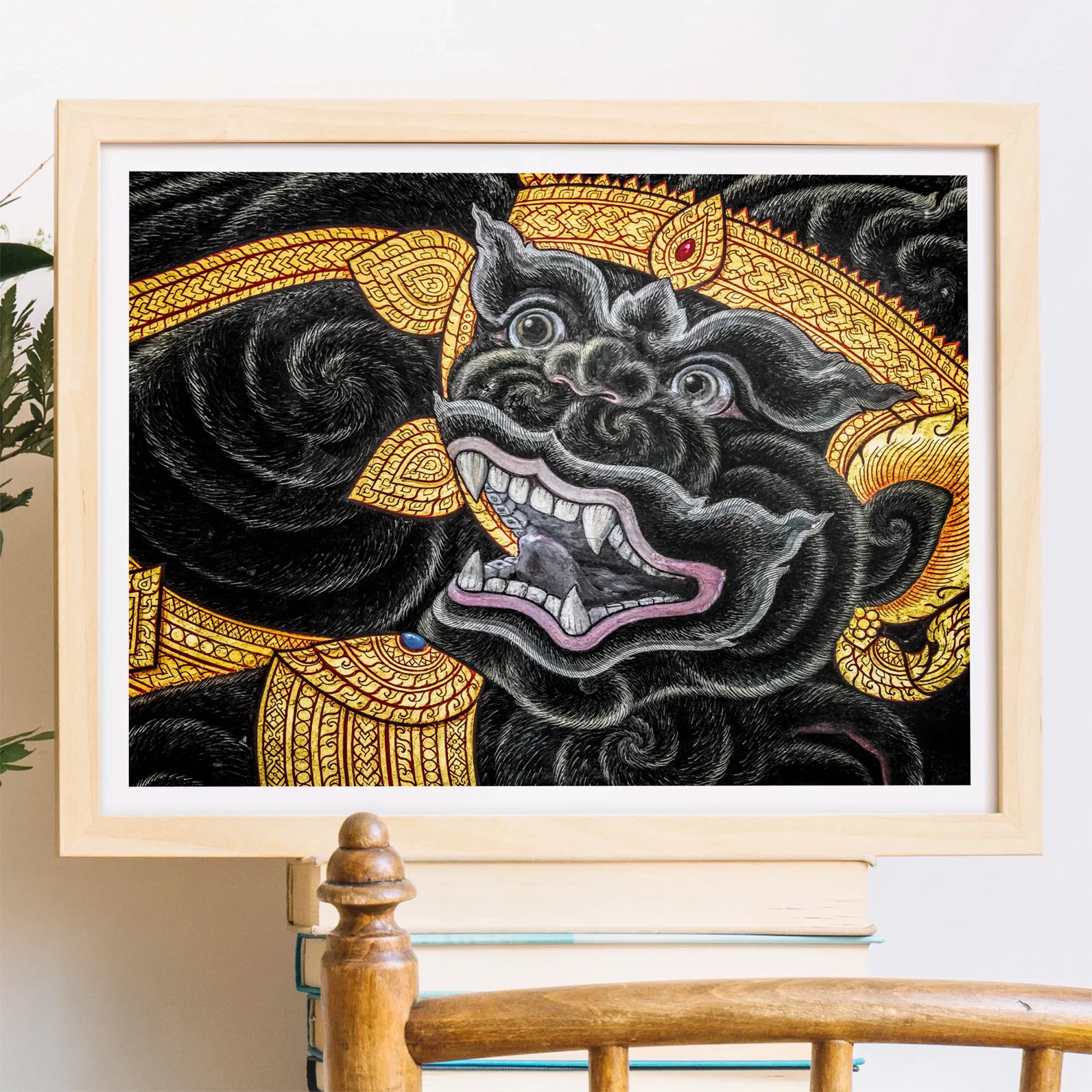 Black Monkey Magic - Traditional Thai Myth Art Print Posters Prints & Visual Artwork